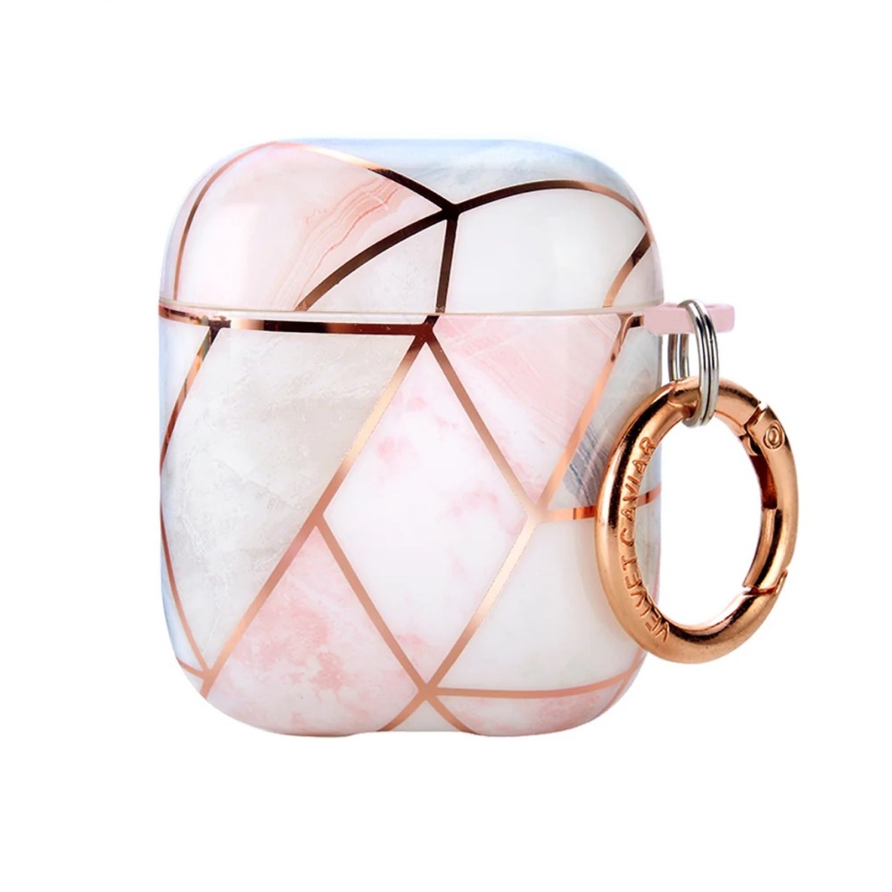Velvet Caviar Geometric marble AirPods case